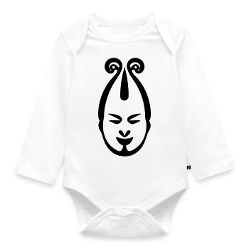 clown - Organic Longsleeve Baby Bodysuit - white - Front