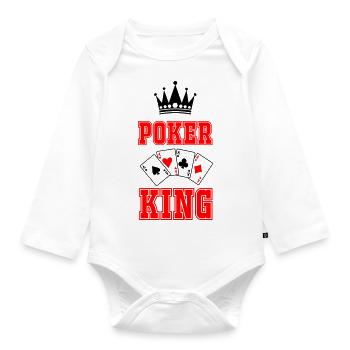 Roi du poker - Body Bébé bio manches longues - blanc - Devant