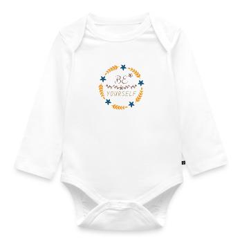 Be Yourself - Organic Longsleeve Baby Bodysuit - white - Front