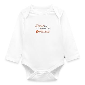 Comme si vous étiez déjà célèbre - Body Bébé bio manches longues - blanc - Devant