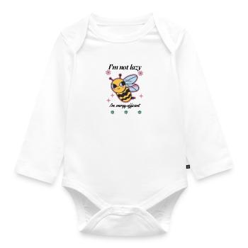 Je ne suis pas paresseux - Body Bébé bio manches longues - blanc - Devant