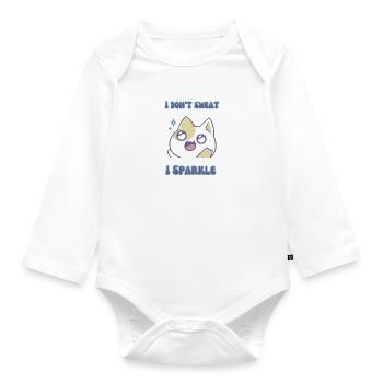 I Sparkle - Organic Longsleeve Baby Bodysuit - white - Front
