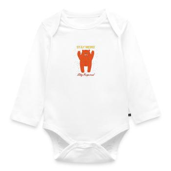 Stay Weird Stay Inspired - Organic Longsleeve Baby Bodysuit - white - Front