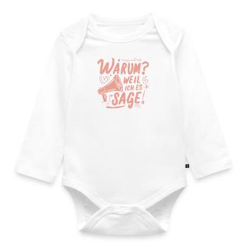 Mama Sprüche Muttertag Beste Mutter Baby - Baby Bio-Langarm-Body - Weiß - Vorne