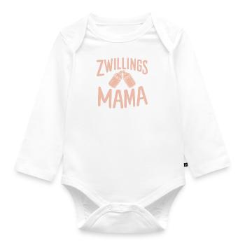 Zwillingsmama Muttertag Beste Mama Geburt - Baby Bio-Langarm-Body - Weiß - Vorne