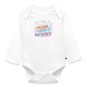 Schwesternrat: Schwester Geschenk Beste Große Sis - Baby Bio-Langarm-Body - Weiß - Vorne
