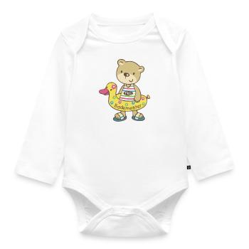 Lifeguard Bär - Organic Longsleeve Baby Bodysuit - white - Front