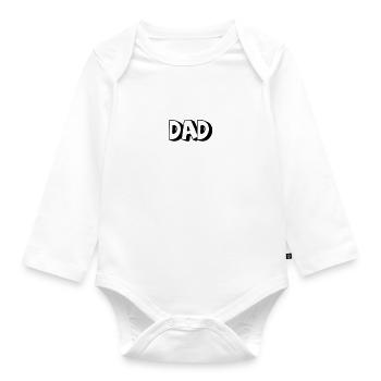 DAD - Body Bébé bio manches longues - blanc - Devant