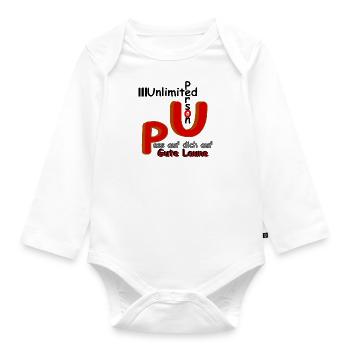 Pass auf dich auf Gute Laune - Baby Bio-Langarm-Body - Weiß - Vorne