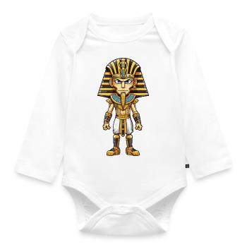 Pharaoh Comic - Organic Longsleeve Baby Bodysuit - white - Front
