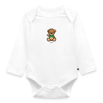 Pixel MiniBear Brazil - Body Bébé bio manches longues - blanc - Devant