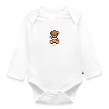 Pixel MiniBear Hungary - Body Bébé bio manches longues - blanc - Devant