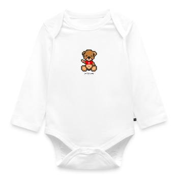 Pixel MiniBear Switzerland - Body Bébé bio manches longues - blanc - Devant