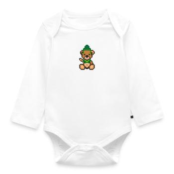 Pixel MiniBear Inca - Body Bébé bio manches longues - blanc - Devant