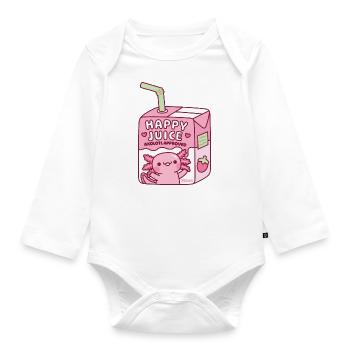 Lustige Happy Juice Axolotl Approved Juice Box - Baby Bio-Langarm-Body - Weiß - Vorne