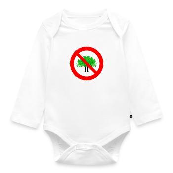 Bush Camper Battle Royale Gaming - Baby Bio-Langarm-Body - Weiß - Vorne