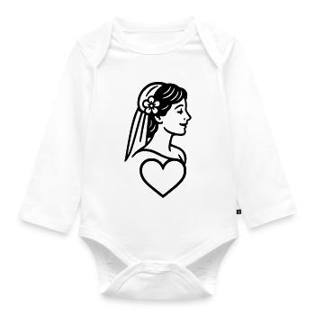 The Bride - Organic Longsleeve Baby Bodysuit - white - Front
