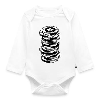 Casino - Organic Longsleeve Baby Bodysuit - white - Front