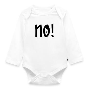 No Nazis - Organic Longsleeve Baby Bodysuit - white - Front