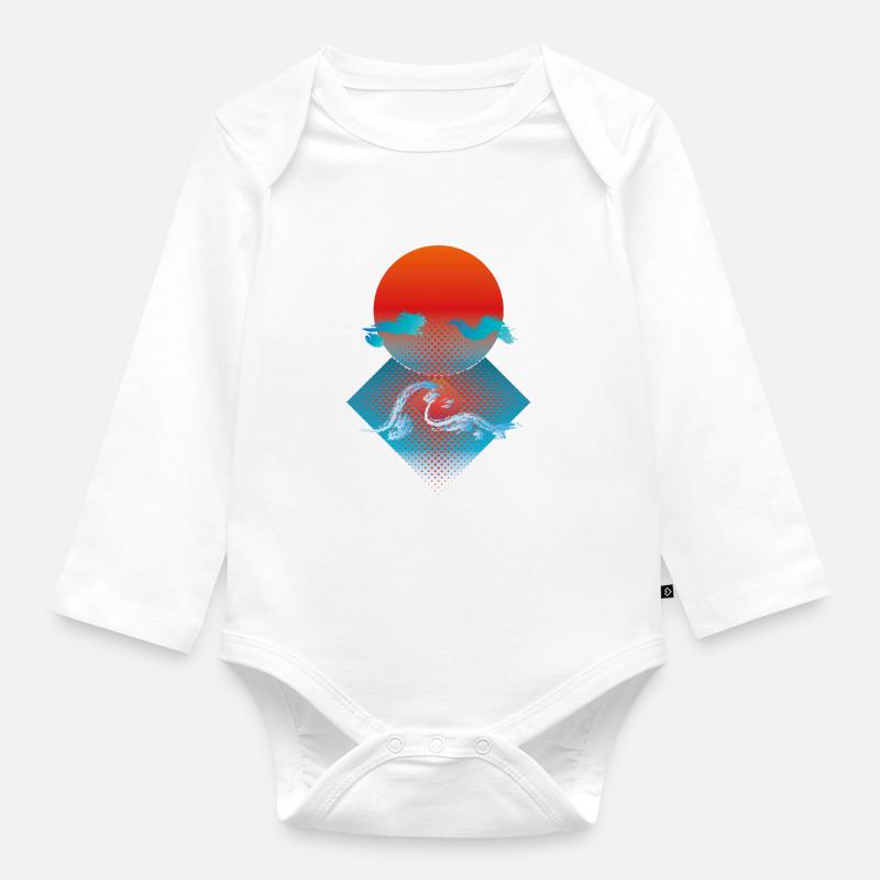 Sunset - Body Bébé bio manches longues - blanc