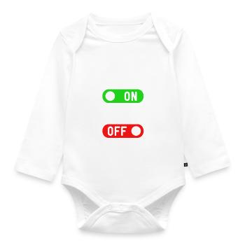 Music ON World OFF - Baby Bio-Langarm-Body - Weiß - Vorne