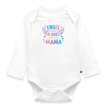 Muttertag Engel Mama Beste Mütter Geburtstag - Baby Bio-Langarm-Body - Weiß - Vorne