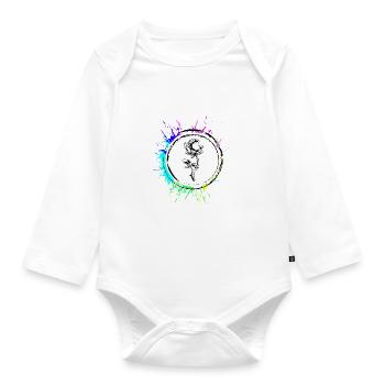 Symbole de l’icône de la rose - Body Bébé bio manches longues - blanc - Devant