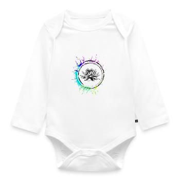Icône d’icône de nénuphar - Body Bébé bio manches longues - blanc - Devant