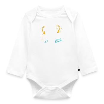 Kita Abgänger zum Schulhof-DJ Einschulung 1 Klasse - Baby Bio-Langarm-Body - Weiß - Vorne