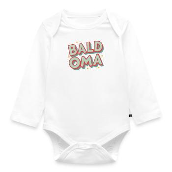 Bald Oma Beste Mama Muttertag Baby Ankündigung - Baby Bio-Langarm-Body - Weiß - Vorne