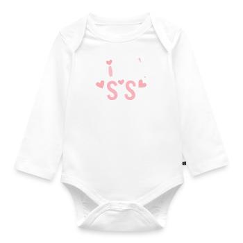 Little Sis: Beste Schwester Lustig Geburtstag - Baby Bio-Langarm-Body - Weiß - Vorne