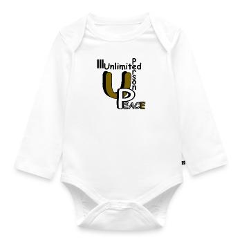 Peace - Baby Bio-Langarm-Body - Weiß - Vorne