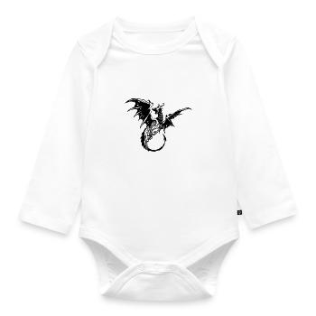 Dragon - Body Bébé bio manches longues - blanc - Devant