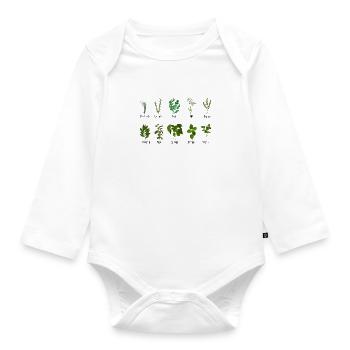 Botanical Herbs Herbalist Gift Garden - Organic Longsleeve Baby Bodysuit - white - Front