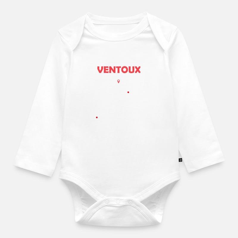 Vélo Mont Ventoux velo le Ventoux Bédoin - Body Bébé bio manches longues - blanc