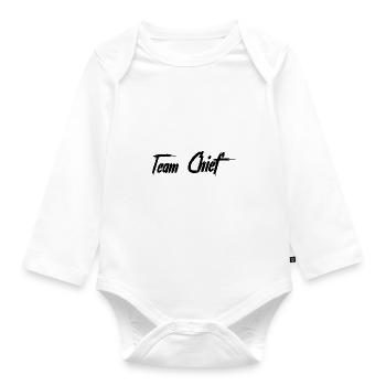 Team Chief - Organic Longsleeve Baby Bodysuit - white - Front