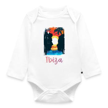 Ibiza - Baby Bio-Langarm-Body - Weiß - Vorne