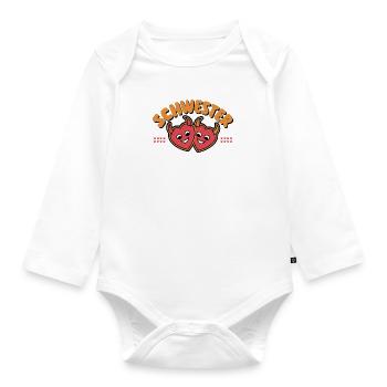 Schwester Teufelchen: Lustiges Geschenk Geburtstag - Baby Bio-Langarm-Body - Weiß - Vorne