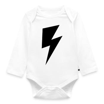 blitz - Baby Bio-Langarm-Body - Weiß - Vorne