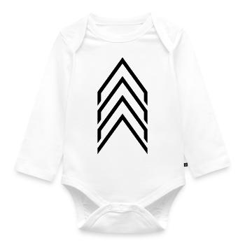 Rang 3 - Baby Bio-Langarm-Body - Weiß - Vorne