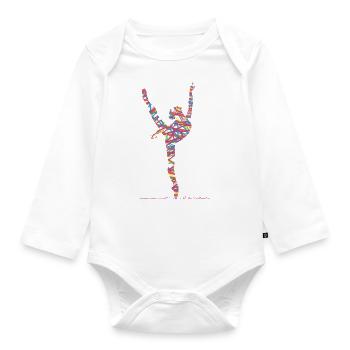 Ballet Dancing - Organic Longsleeve Baby Bodysuit - white - Front