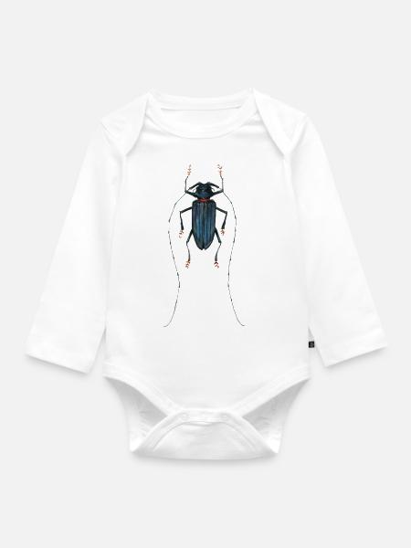 Kaefer - Baby Bio-Langarm-Body - Weiß