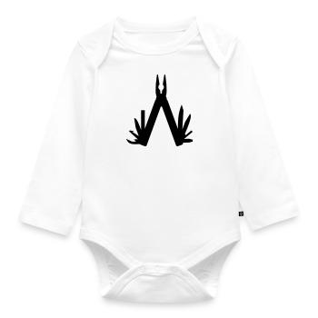 multitool - Baby Bio-Langarm-Body - Weiß - Vorne