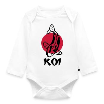 Koi - Baby Bio-Langarm-Body - Weiß - Vorne