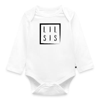 Lil Sis - Little Sister, Kleine Schwester - Baby Bio-Langarm-Body - Weiß - Vorne