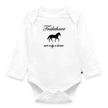 Trakehner, not only a horse - Baby Bio-Langarm-Body - Weiß - Vorne