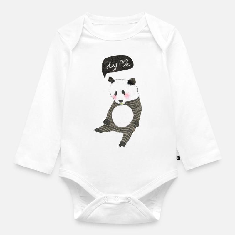 Hug Me - Body Bébé bio manches longues - blanc