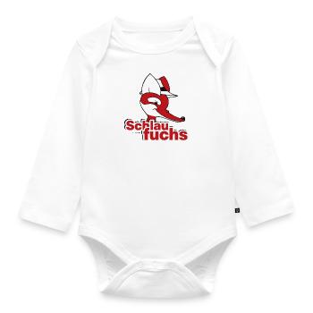 Herr Fuchs Schlaufuchs - Baby Bio-Langarm-Body - Weiß - Vorne