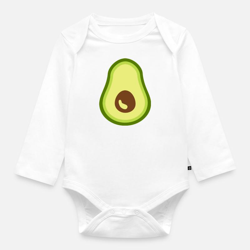 avocado - Organic Longsleeve Baby Bodysuit - white