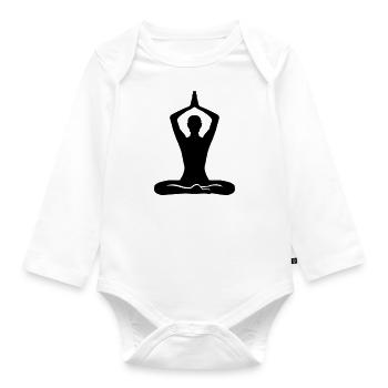 Meditation - Baby Bio-Langarm-Body - Weiß - Vorne